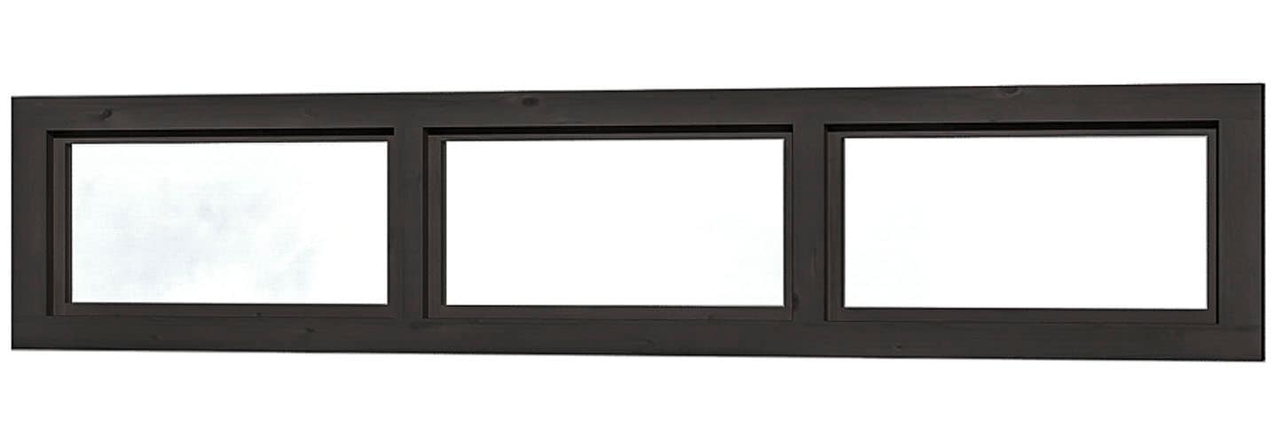 Fenster SKANHOLZ "Oberlicht", grau (anthrazit), B:147cm H:30cm, Glas, Massivholz, Fenster, 147 x 30 cm