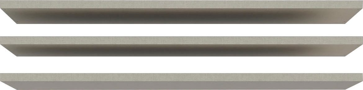 Einlegeboden FORTE "Mehr Platz im Kleiderschrank: 97,8 cm Einlegeboden von Forte", grau (grau textilnachbildung, 32660335), B:97,8cm H:2,2cm T:42cm, Spanplatte, Einlegeböden, Einlegeboden 3er Set, Stauraum-Erweiterung für Kleiderschränke