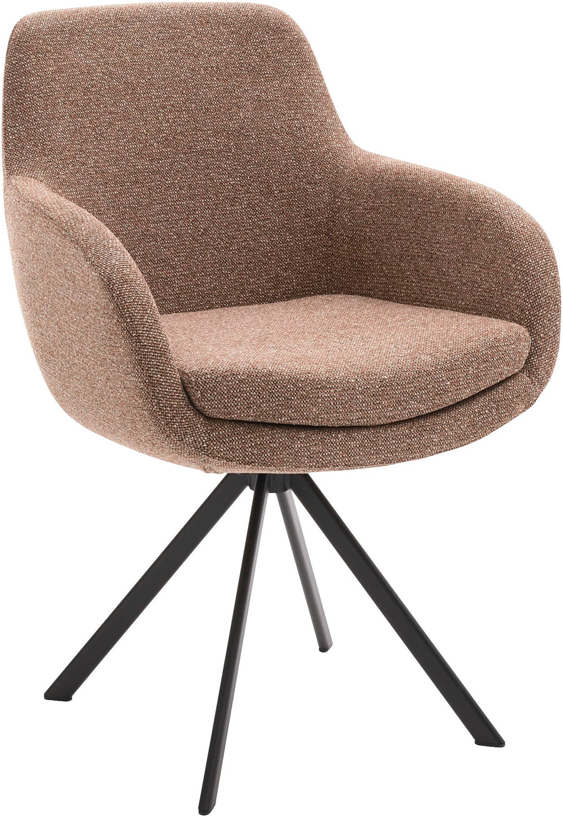 Esszimmerstuhl MUSTERRING "Tavia", braun (copper, eisen schwarz), B:62cm H:86cm T:66cm, Stühle, Esszimmerstuhl, Stativgestell Eisen schwarz, Drehfunktion optional, diverse Farben