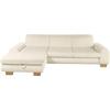 Ecksofa "SO 3400 Sitzhöhe 47cm oder 49cm, Sitztiefe verstellbar, B/T: 307/195cm", silber, B:307cm H:84cm T:195cm, 88% Polyester, 12% Polyamid, SET ONE BY MUSTERRING, Sofas, whlw. mit Funktion, Kaltschaum, in Cord, natur, Sitzhöhe 47