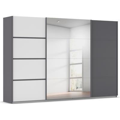Kleiderschrank RAUCH "Schwebetürenschrank OTTO´s Choice Garderobe Schrank TOP ANGEBOT Avola", graumetallic, alpinweiß, leisten graumetallic, B:315cm H:229cm T:62cm, Holzwerkstoff, Schränke, mit eleganten Zierleisten in Chrom, Schwarz oder Weiß MADE... Image