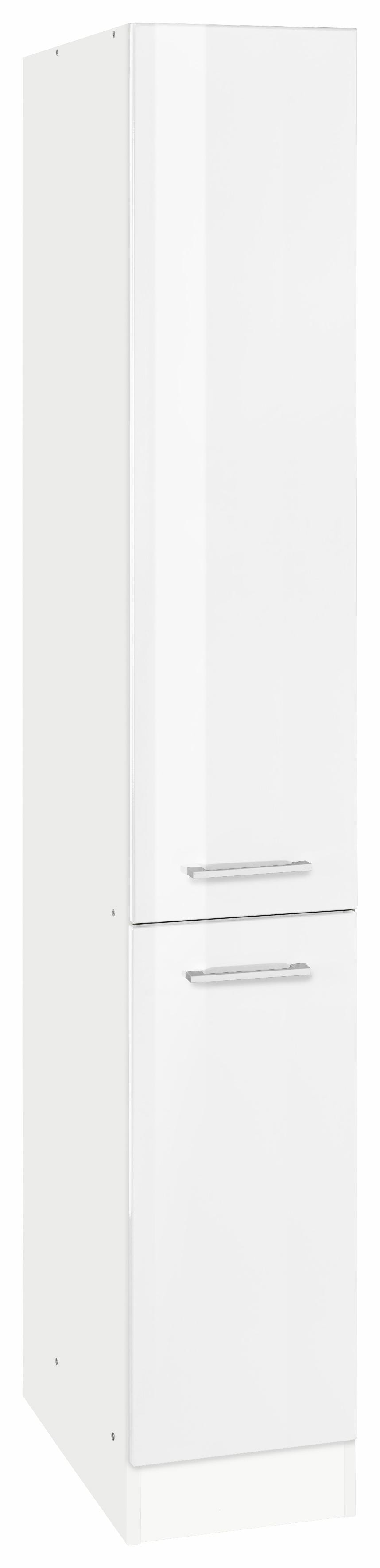 Apothekerschrank KOCHSTATION "KS-Haiti", weiß (weiß hochglanz), B:30cm H:200cm T:60cm, Schränke, Apothekerschrank