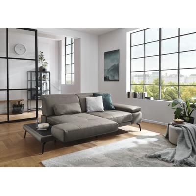 Recamiere DIE PLANBAR "MP-IN20126 optional mit Drehsitzfunktion", grau (slate), B:230cm H:82cm T:115cm, 100% Polyester, Sofas, Inkl. Kopfteilverstellung, Federkern oder Kaltschaumpolsterung Image