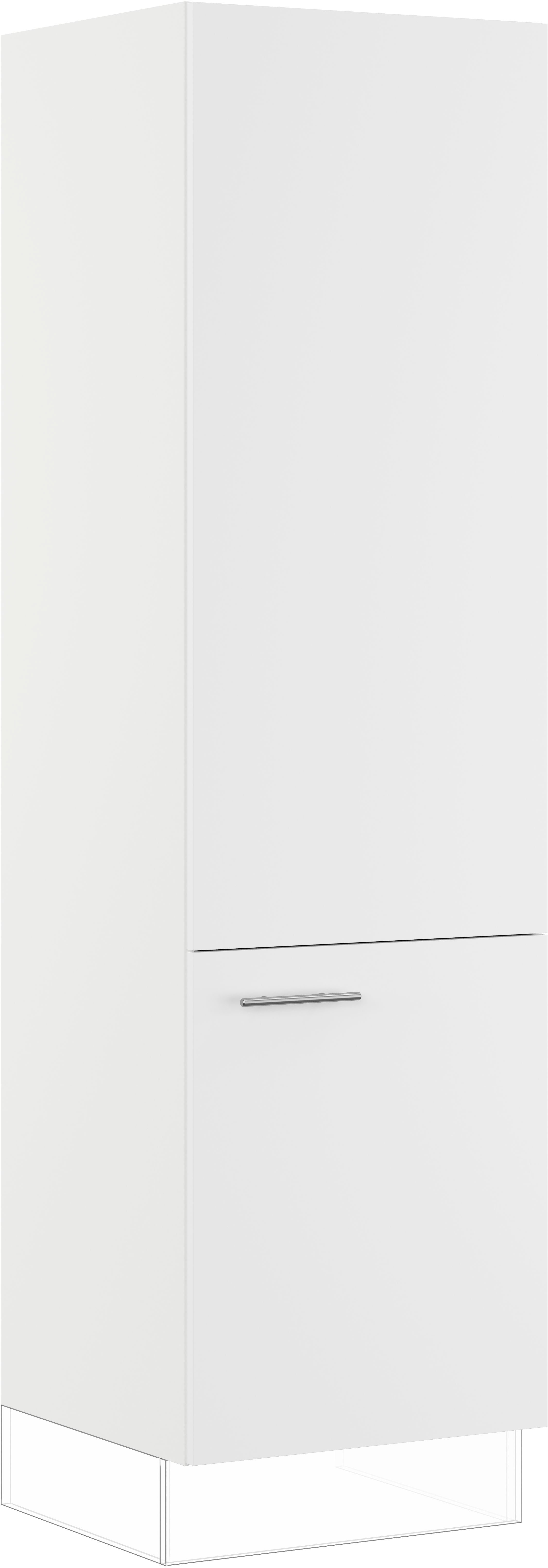 Seitenschrank IMPULS KÜCHEN "Valencia", Breite/Höhe: 60/205,1 cm, mit Kleiderstange", weiß, B:60cm H:205,1cm T:57,6cm, Dekorfolie, Holzwerkstoff, Schränke, vormontiert, mit Drehtür, mit Innenschubkästen Image