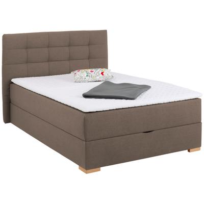 Boxbett HOME AFFAIRE "Olivet", braun (hellbraun), B:154cm L:230cm, Komplettbetten, in 4 Farben, 4 Breiten, 2 Matratzenarten, auch in Überlänge 220 cm Image