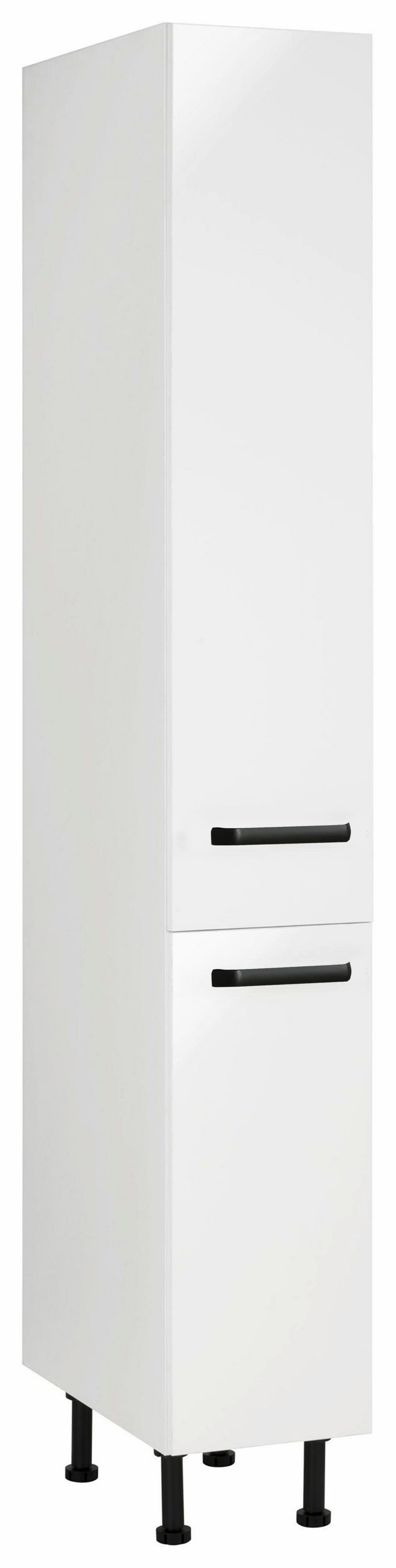 Apothekerschrank WIHO KÜCHEN "Simi", weiß (front und korpus: weiß), B:30cm H:210cm T:58cm, Schränke, Apothekerschrank, Soft-Close-Funktion in Schubkästen und Auszügen, verstellbare Füße