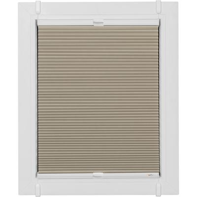 Wabenplissee SUNLINES "One Size Style Honeycomb VD", beige (sand, weiß, weiß), B:115cm H:210cm, Obermaterial: 85% Polyester, 15% sonstige Fasern, Plissees, Zubehörfarbe weiß, zum Klemmen Image