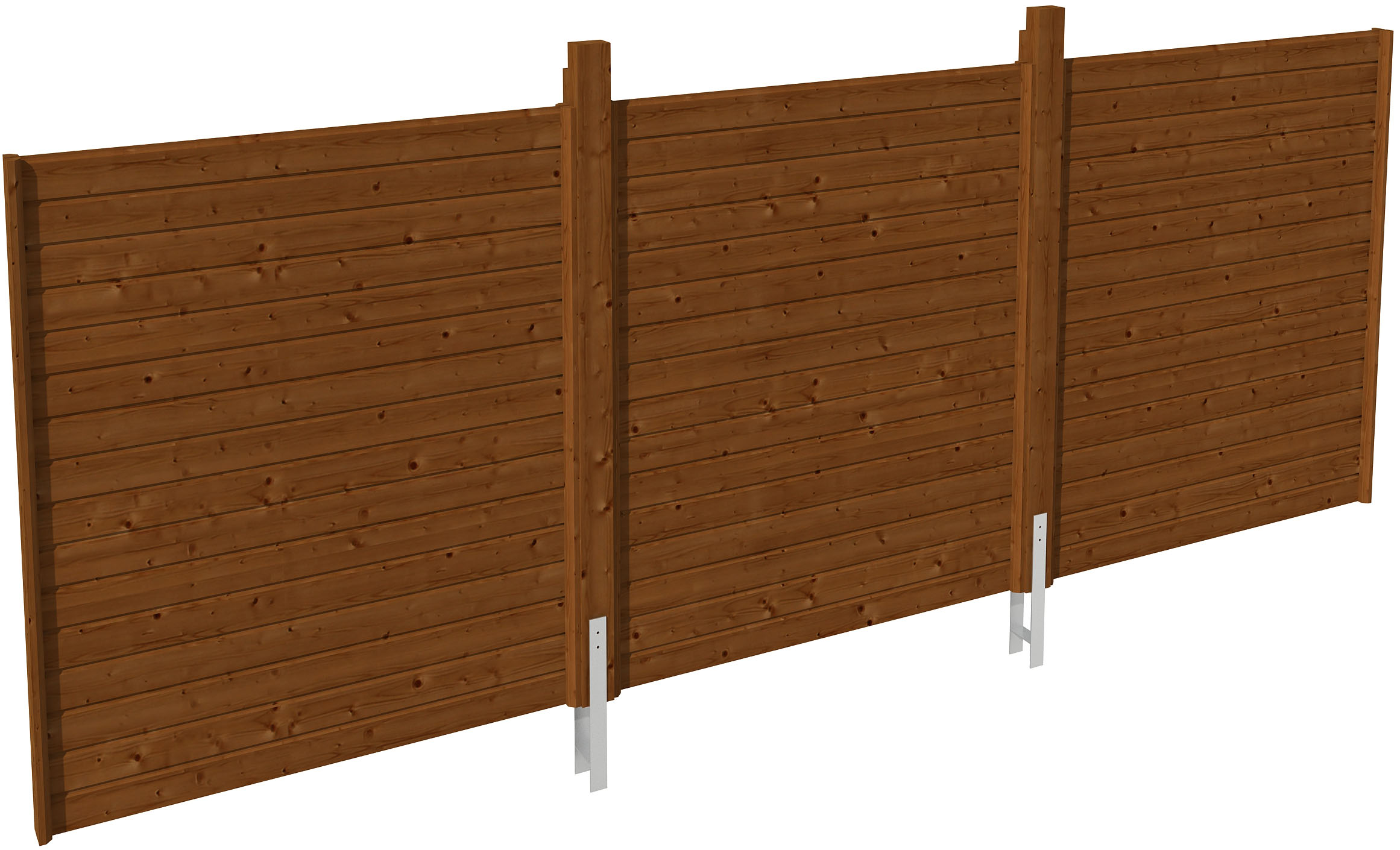 Carport-Rückwand SKANHOLZ, braun (nussbaum), B:550cm H:200cm, Holzwerkstoff, Gartenhaus-Seitenwände, aus Profilschalung Image