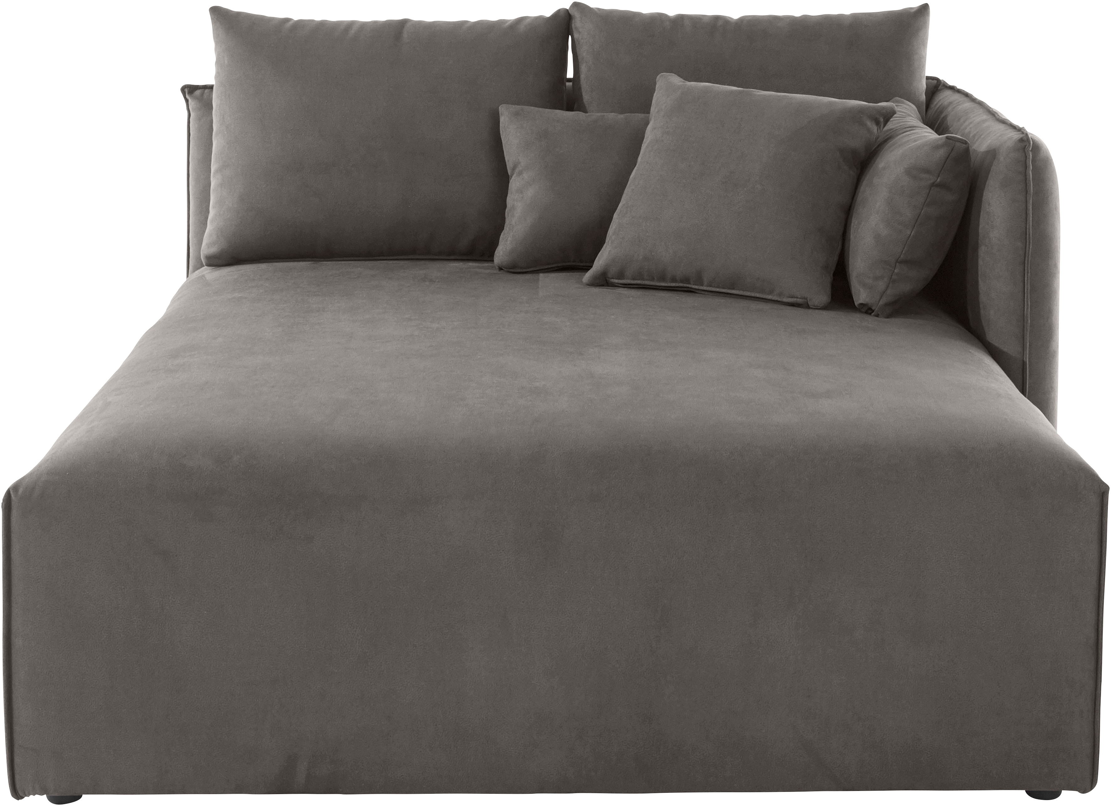 Ottomane OTTO HOME "Nöre", grau (anthrazit), B:138cm H:86cm T:168cm, 100% Polyester, Sofas, Ottomane, Lounge-Modul - zum eigenen Zusammenstellen, Breite 138cm, Tiefe 168cm
