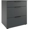 Nachtkommode WIMEX "Oxford by fresh to go, mit Schubladen, in 3 Größen", grau (grafit), B:54cm H:70cm T:41cm, Spanplatte, Sideboards, Mit Soft-close Beschlägen