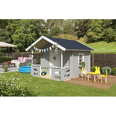 Spielhaus NORDIC HOLZ "LIDO", grau (lichtgrau), B:270cm H:210,9cm T:330cm, Holz, Spielhäuser, BxTxH: 270x330x211 cm