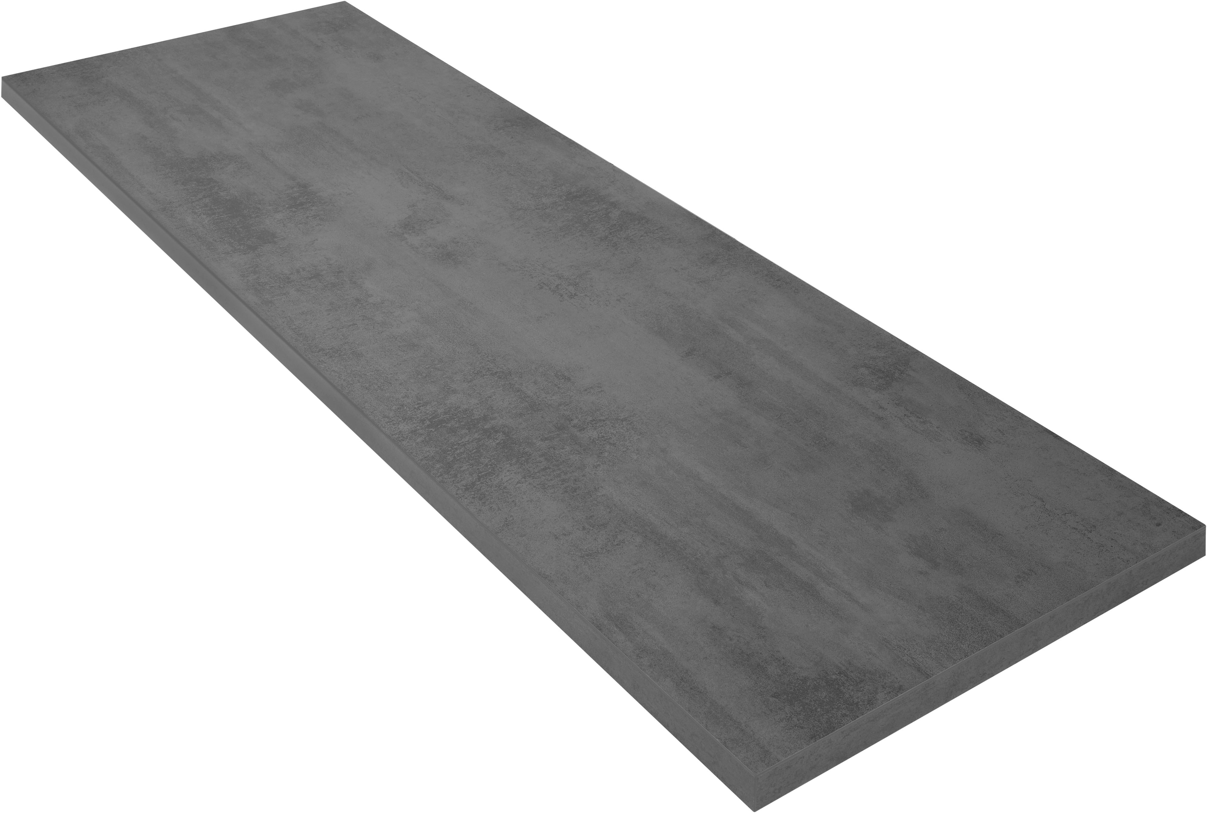 Arbeitsplatte NOBILIA "passend zu allen Serien, Stärke: 3,8 cm", grau (beton schiefergrau nachbildung), B:240cm H:3,8cm T:60cm, Spanplatte, Tischplatten, von drei Seiten beschichtet, in drei Breiten: 180, 210 und 240 cm Image