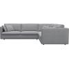 Ecksofa FLEXLUX "Lovane, elegant und zeitlos, bequem, L-Form", grau (sophisto grau), B:328cm H:84cm T:295cm, 100% Polyester, Sofas, Weich & anschmiegsam, große Sitztiefe auf Kaltschaum, Dekokissen inkl.