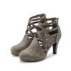 Stiefelette LASCANA, Damen, Gr. 37, grau, Obermaterial: 100% Lederimitat. Futter: 100% Lederimitat. Decksohle: 100% Lederimitat. Laufsohle: 100% Synthetik, unifarben, modisch, Schuhe, Stiefel, Boots mit Cut-Outs VEGAN