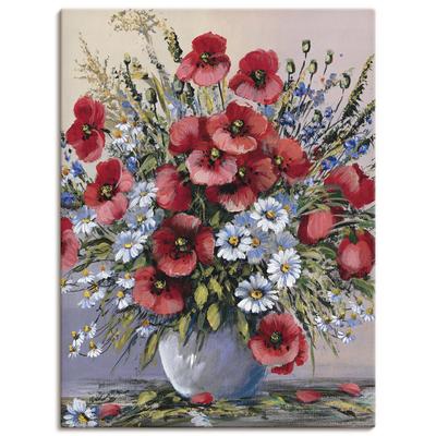 Wandbild ARTLAND "Rote Mohnblumen", rot (farbe bild(er): rot), B:60cm H:80cm, Canvas, Leinwand, Bilder, als Leinwandbild, Poster, Wandaufkleber in verschied. Größen Image