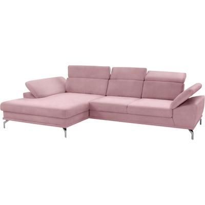 Ecksofa SIT & MORE "Scorpio L-Form", rosa (altrosa), B:311cm H:85cm T:181cm, Sofas, inklusive Sitztiefenverstellung, wahlweise mit Kopfverstellung Image