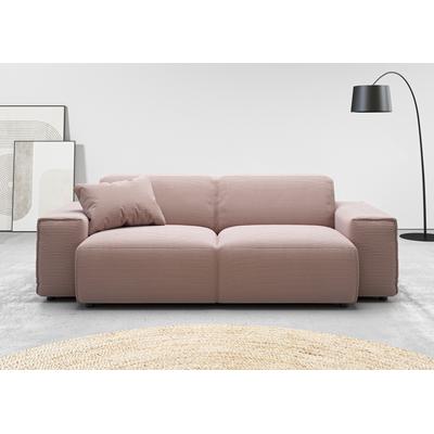 2,5-Sitzer ANDAS "Glimminge auch in Breitcord, Feincord + Easy care-Bezug", rosa, B:214cm H:71cm T:101cm, 12% Polyaxryl, 88% Polyester, Sofas, besondere Kedernähte, Zierkissen Image