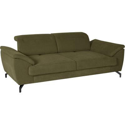 2,5-Sitzer SIT & MORE "Percy", grün, B:207cm T:112cm, Sofas, 12 cm Fußhöhe, Sitztiefenverstellung, wahlweise Kopfteilverstellung Image