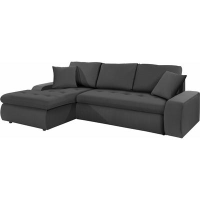 Ecksofa TRENDMANUFAKTUR "Indie II, tolle Detailverarbeitung, bequem und komfortabel im Sitz", schwarz, B:246cm H:86cm T:155cm, Struktur fein (100% Polyester), Luxus-Microfaser (100% Polyester), Struktur (100% Polyester), Sofas, XL und XXL, wahlweise... Image