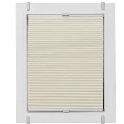 Wabenplissee SUNLINES "One Size Style Honeycomb VD", beige (creme, grau, grau), B:120cm H:190cm, Obermaterial: 85% Polyester, 15% sonstige Fasern, Plissees, Zubehörfarbe grau, zum Klemmen Image