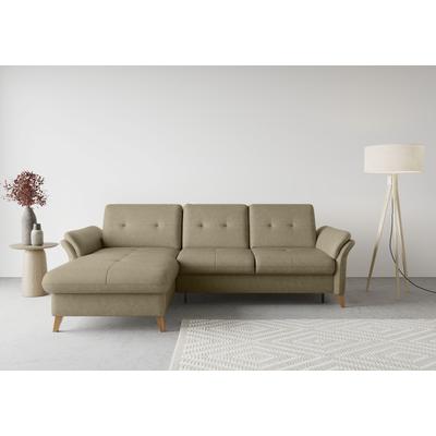 Ecksofa SIT & MORE "Göteborg", beige, B:268cm H:90cm T:176cm, Sofas, Sitztiefenverstellung und Federkern, wahlweise mit Bettfunktion Image