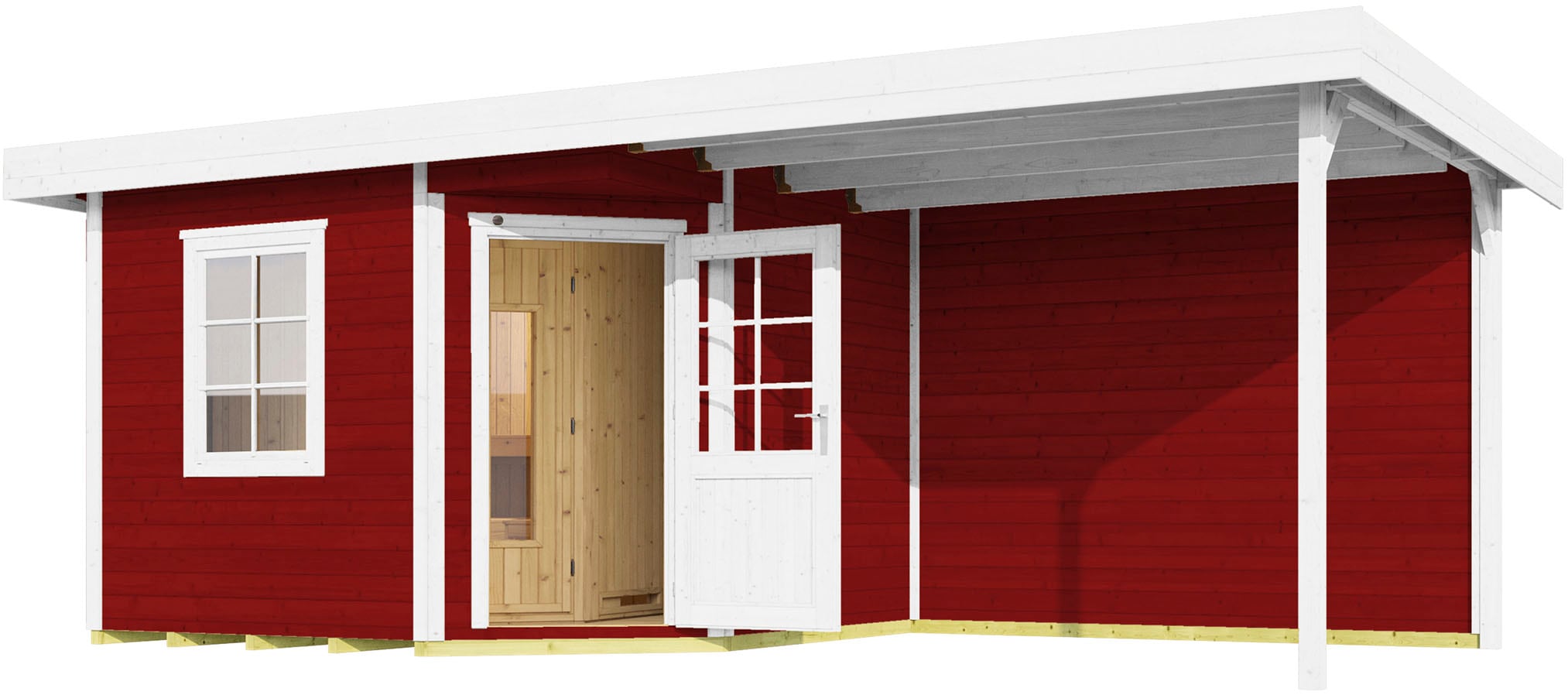 Saunahaus WEKA "SALO 2", rot, ohne Ofen, ohne Steuerung, (ohne Ofen), Saunen, inkl. hochwertiger Elementsauna Image