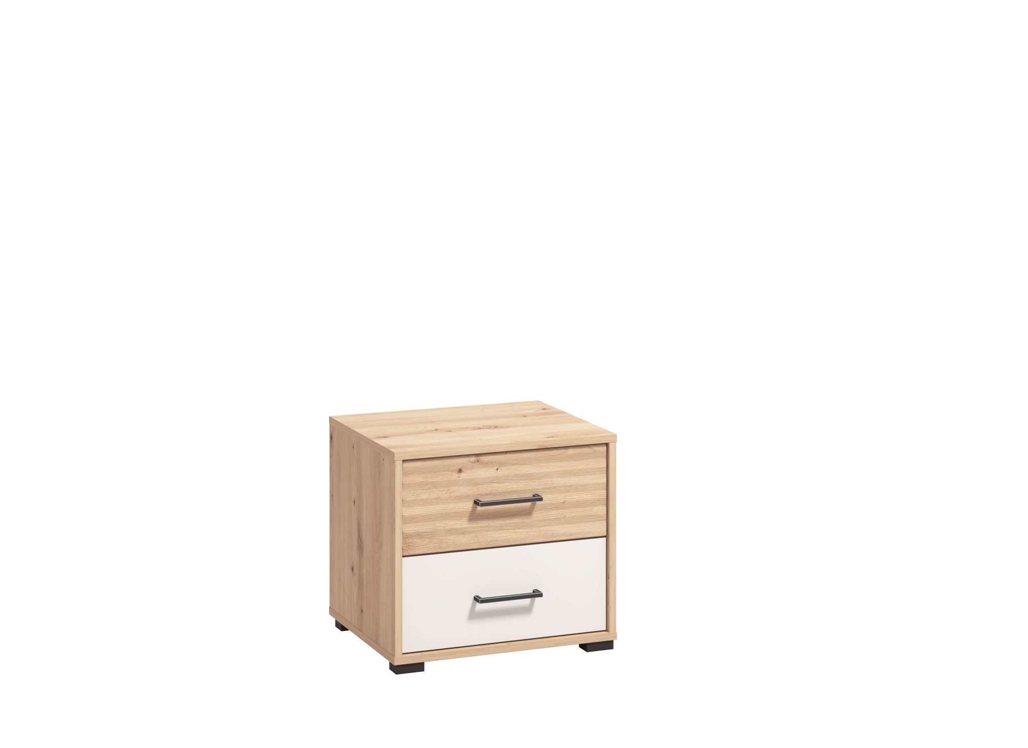 Nachtkommode INOSIGN "Modena Nachtschrank Nachttisch mit 2 oder 3 Schubladen", beige (cashmere), B:48cm H:44cm T:40cm, MDF, Spanplatte, Sideboards, FSC-Zerifiziert Trendfarbe cashmere, ideal für kleine Räume