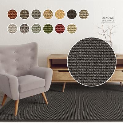 Sisalteppich DEKOWE "Mara S2 mit Bordüre Spezial", grau, B:300cm H:5mm L:300cm, Sisal, Teppiche, 100% Sisal, auch als Läufer, Wohnzimmer Image