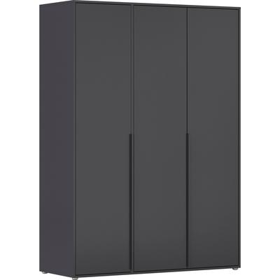 Drehtürenschrank RAUCH "Kleiderschrank Schrank Garderobe Wäscheschrank NAGATA viel Stauraum", grau (graumetallic), B:140cm H:194cm T:53cm, Holzwerkstoff, Schränke, mit modernen Stangengriffen in Graumetallic TOPSELLER MADE IN GERMANY Image
