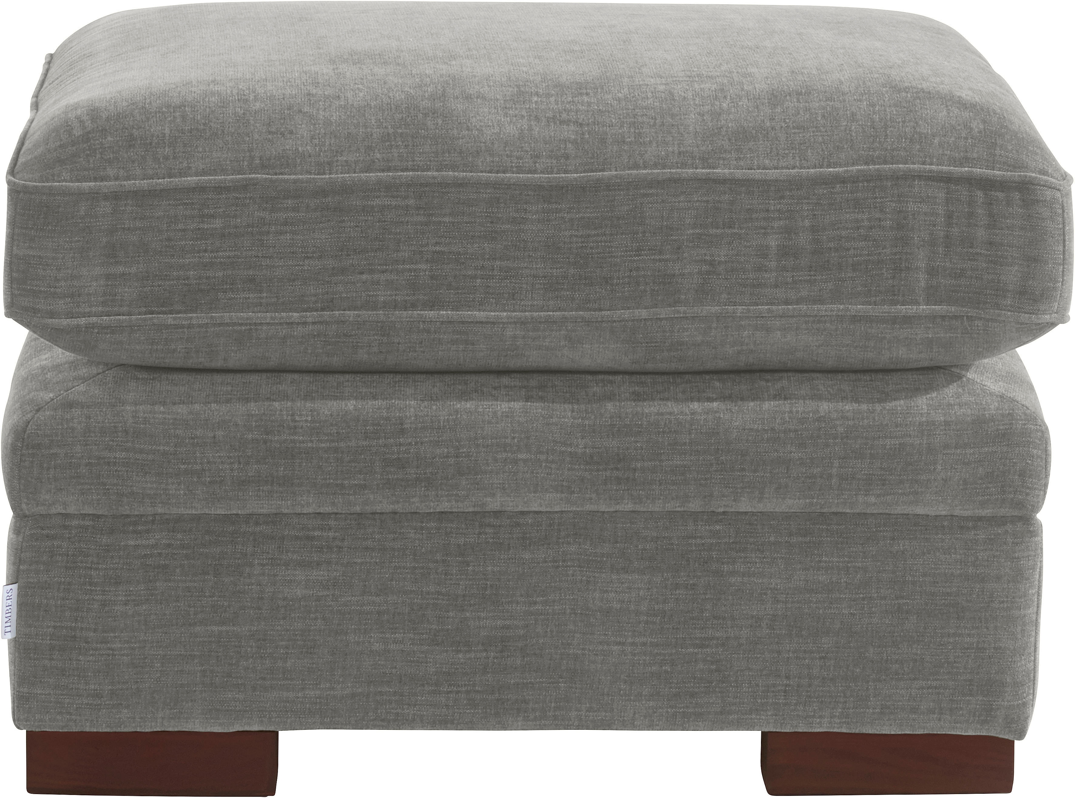 Polsterhocker HOME AFFAIRE "Broughton", grau, B:79cm H:51cm T:62cm, 100% Polyester, Hocker, Polsterhocker, weiche Polsterung, passend zur Serie "Broughton", in 3 Bezugsarten Image
