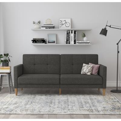 3-Sitzer DOREL HOME "Lilly", grau (anthrazit), B:207cm H:82cm T:82cm, Webstoff 100% Polyester, Sofas, Bett-Funktion, Rückenlehne 3-fach verstellbar, Sitzhöhe 43 cm Image
