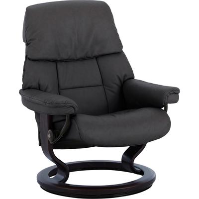 Relaxsessel STRESSLESS "Ruby", schwarz (schwarz paloma), B:79cm H:98cm T:76cm, Leder BATICK: BATICK ist ein leicht korrigiertes, durchgefärbtes und genarbtes Möbelleder, bei dem die meisten Unebenheiten und Spuren in der Regel entfernt wurden.,... Image