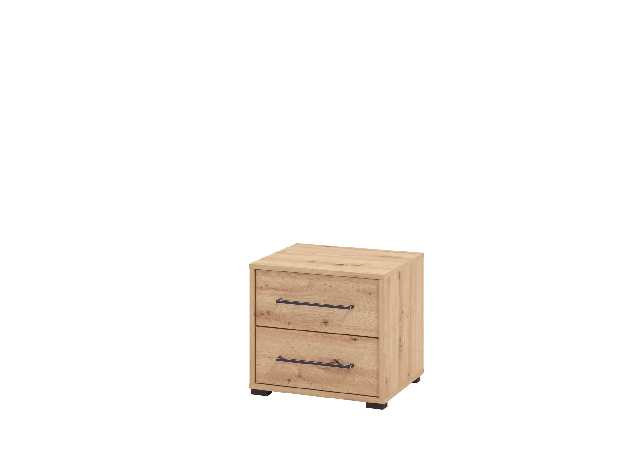 Nachtkommode INOSIGN "Ascalon Nachttisch, Nachtschrank, 48x40x44cm, 2 Schubladen", braun (artisan eiche), B:48cm H:44cm T:40cm, Spanplatte, Sideboards, in weiß oder eichefarben, FSC-zertifizierter Holzwerkstoff