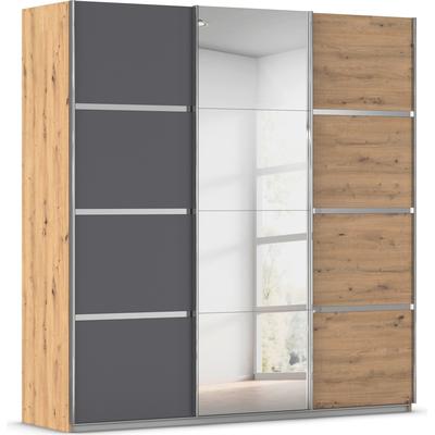Kleiderschrank RAUCH "Schwebetürenschrank OTTO´s Choice Garderobe Schrank TOP ANGEBOT Avola", eiche artisan, graumetallic, leisten chrom, B:203cm H:210cm T:62cm, Holzwerkstoff, Schränke, mit eleganten Zierleisten in Chrom, Schwarz oder Weiß MADE IN... Image