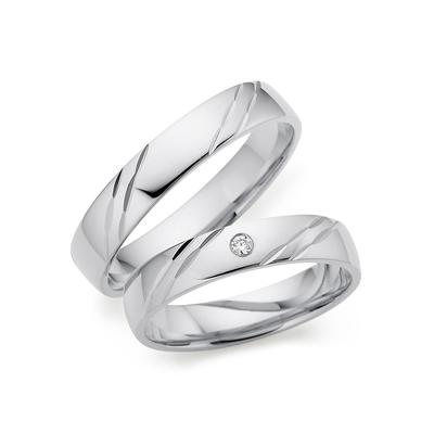 Trauring PHÖNIX "Schmuck Geschenk Silber 925 Ehering LIEBE, 930792, 930793" Gr. 69, silber (silberfarben), Fingerringe, 69, ohne Brillant, Silber 925 (Sterlingsilber), 4mm, Made in Germany - wahlweise mit oder ohne Brillant Image