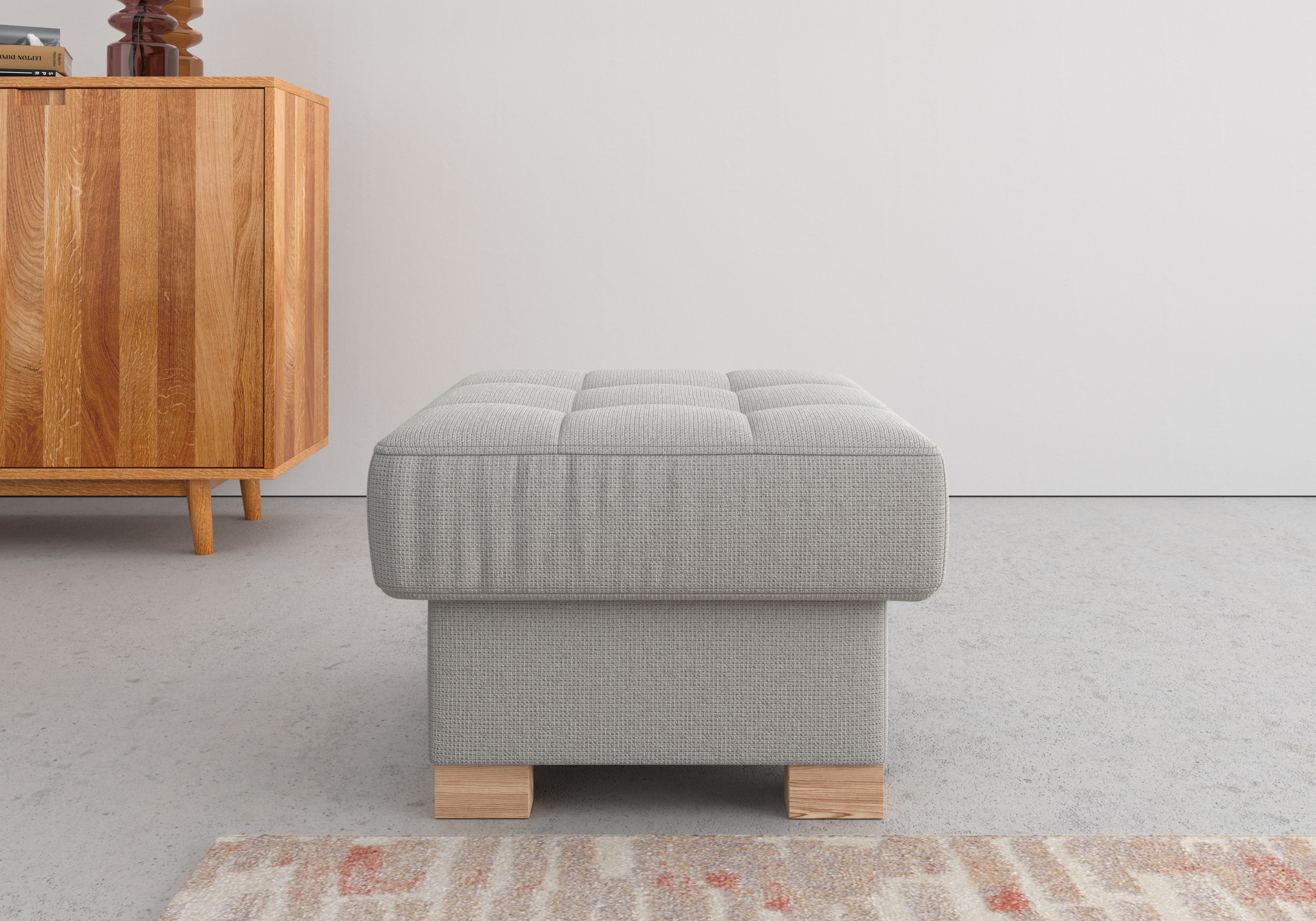 Hocker SIT & MORE "Quincy", silber, B:60 H:41 T:60, Hocker, Sitzhocker Image