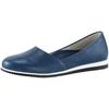 Slipper HEINE, Damen, Gr. 36, blau (jeansblau), Leder, Leder, sportlich, Schuhe