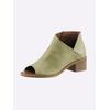 Sandalette ANDREA CONTI, Damen, Gr. 36, grün (salbei), Leder, Glattleder, modisch, Schuhe Sommerboots Schaftsandale Ankleboots