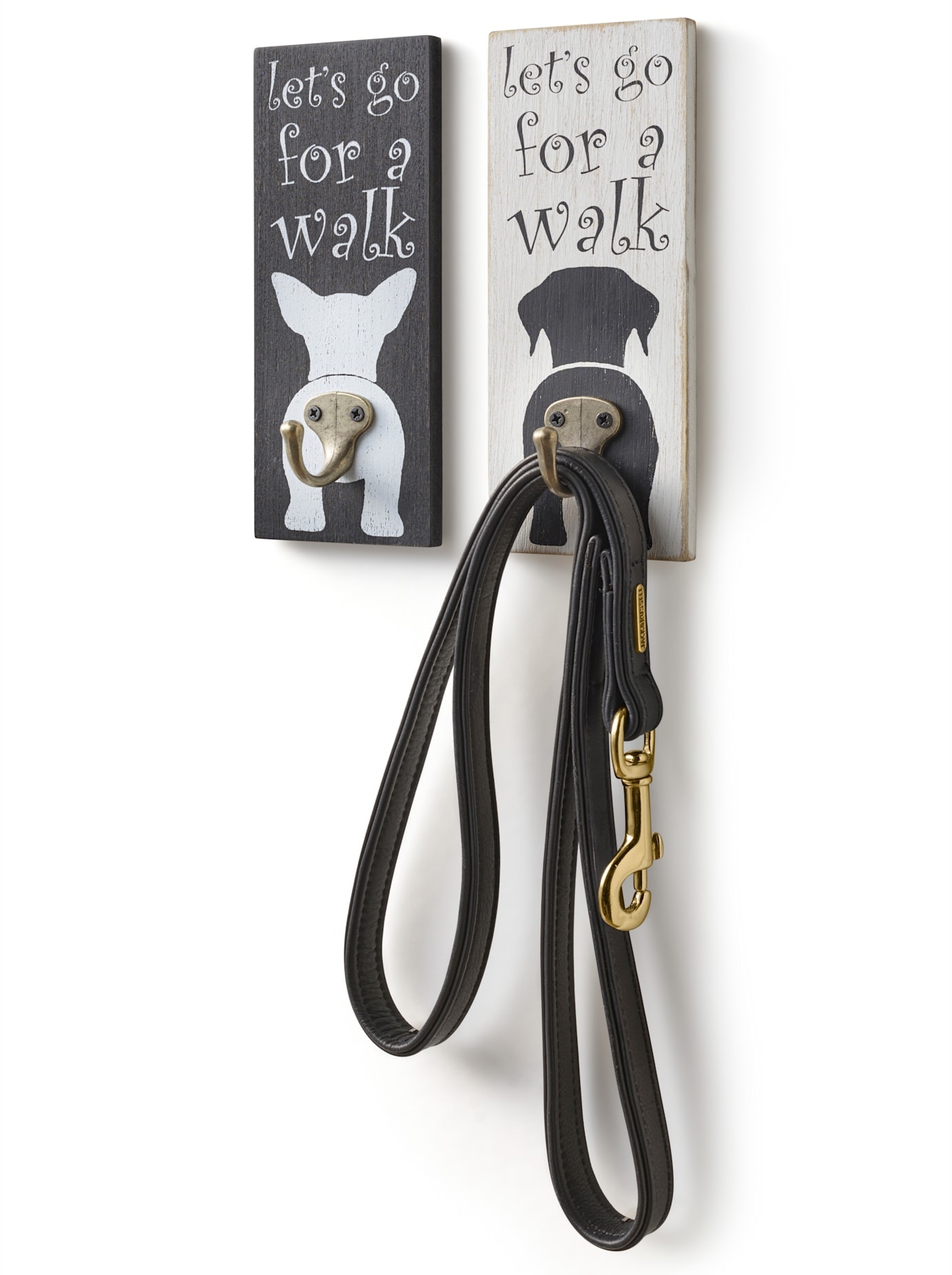 Zierhaken, schwarz-weiß (weiß, schwarz), B:8cm H:20cm, Haken