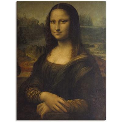 Wandbild ARTLAND "Mona Lisa. Um 1503", braun (farbe bild(er): braun), B:30cm H:40cm, Canvas, Leinwand, Bilder, als Leinwandbild, Poster in verschied. Größen Image