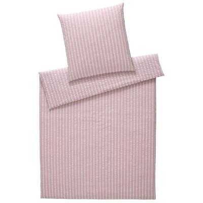 Bettwäsche ELEGANTE "Sandvig", rosa (hibiskus), B/L: 155cm x 220cm, , Seersucker, B/L: 80cm x 80cm, Seersucker, Obermaterial: 100% Baumwolle, Bettwäsche, angenehmes Hautgefühl Image