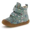Lauflernschuh NATURINO "Bubble Wide", Kinder, Gr. 26, grün blumen, Veloursleder, geblümt, casual, Schuhe, Klettstiefel mit Wollfutter, Größenschablone zum Download