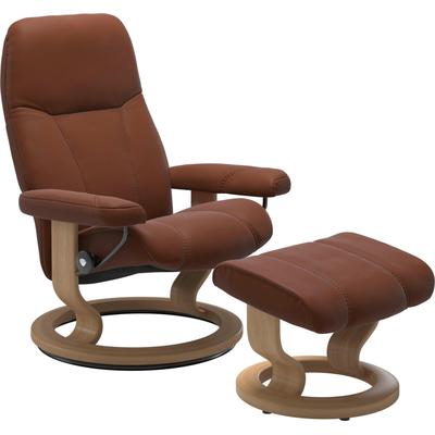 Relaxsessel STRESSLESS "Consul", braun (copper paloma), B:76cm H:100cm T:71cm, Leder BATICK: BATICK ist ein leicht korrigiertes, durchgefärbtes und genarbtes Möbelleder, bei dem die meisten Unebenheiten und Spuren in der Regel entfernt wurden.,... Image