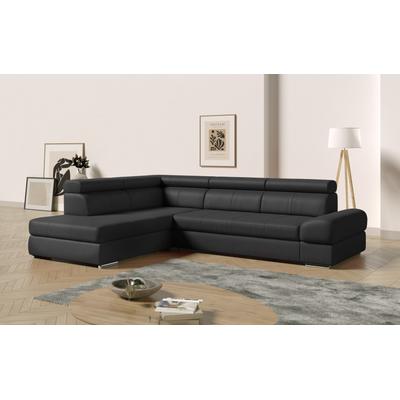 Ecksofa SIT & MORE "Broadway L-Form", schwarz, B:270cm H:79cm T:213cm, Sofas, mit verstellbaren Kopfteilen, wahlweise mit Bettfunktion Image
