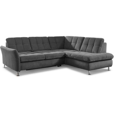 Ecksofa DIE PLANBAR "MP-IN20016 L-Form mit Kaltschaum-Polsterung", grau (anthrazit), B:242cm H:87cm T:116cm, 100% Polyester, Sofas, wahlweise mit Kopfstützen und Bettfunktion, mit Kaltschaum-Polsterung Image
