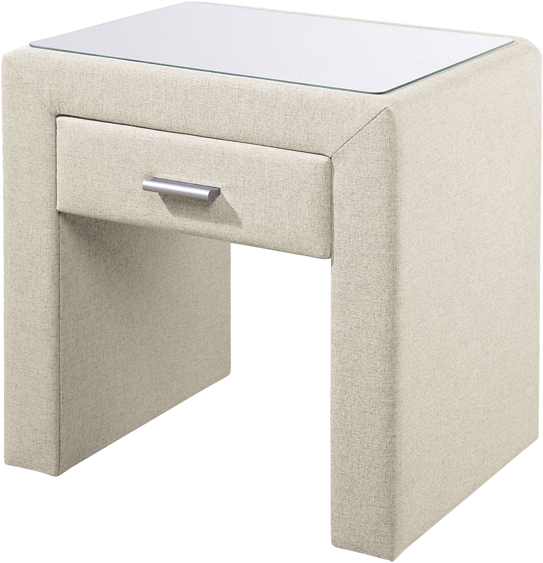 Nachttisch MAINTAL "Felsental", beige (creme, natur), B:50cm H:50cm T:40cm, Tische, Nachtkonsole mit 1 Schubkasten