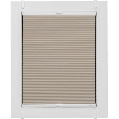 Plissee SUNLINES, beige (sand, silberfarben), B:70cm H:165cm, Obermaterial: 100% Polyester, Plissees, verspannt mit Simply-Fix Klemmträger, Wabenplissee Image