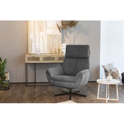 Relaxsessel DIE PLANBAR "MP-RS20079", schwarz (cyber anthrazit), B:79cm H:108cm T:89cm, 100% recyceltes Polyester, Sessel, 360 drehbar, Wippfunktion zusätzlich wählbar, Kaltschaumpolsterung Image