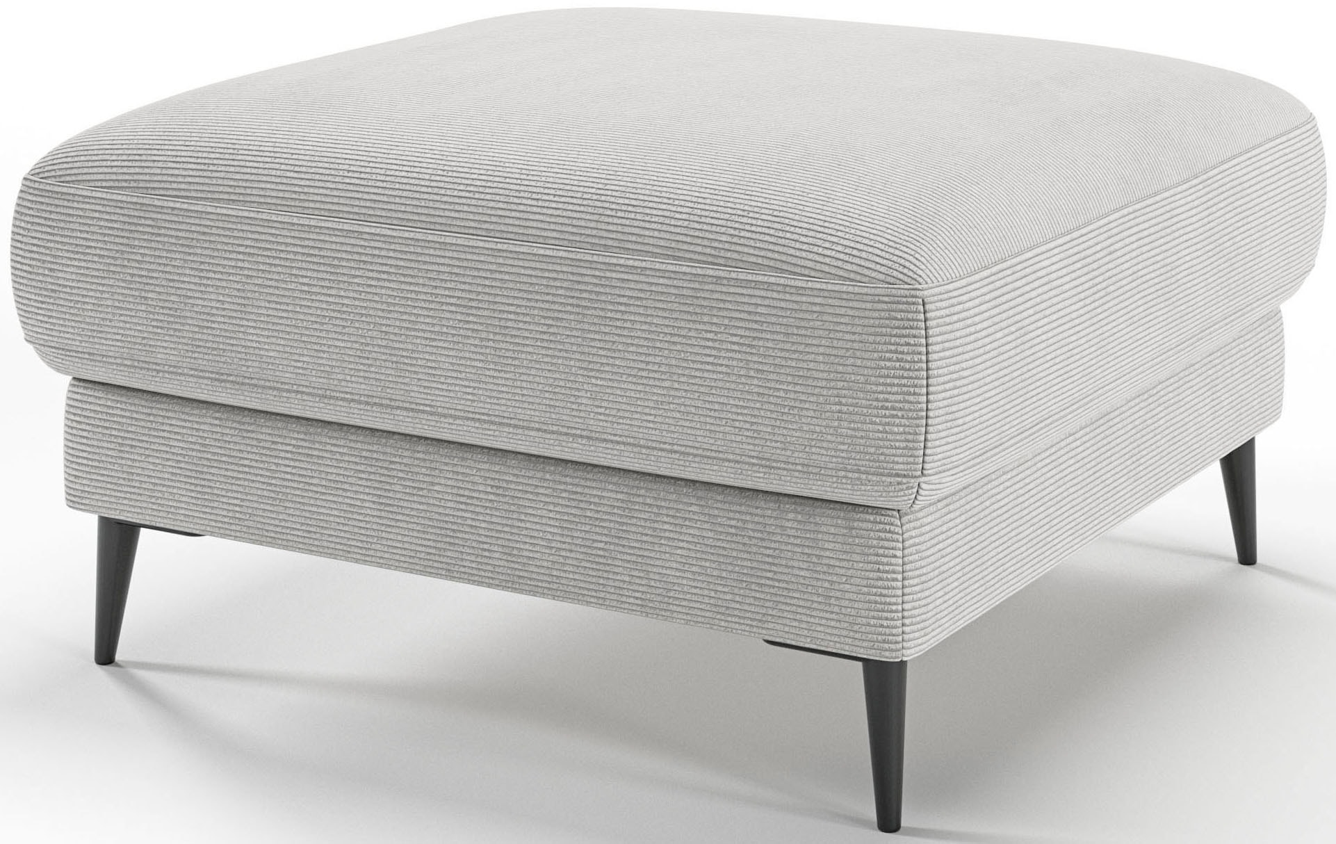 Polsterhocker INOSIGN "Downtown", silber, B:80 H:44 T:80, 95% Polyester, 5% Nylon, Hocker, passend zur Serie, auch in Cord Image
