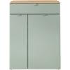 Schuhschrank INNOSTYLE "Bari Schuhschrank mit Schubkasten, BxHxT 78x103x38 cm", grün (schilfgrün), B:78cm H:103cm T:40cm, Holzwerkstoff, MDF, Schränke, 2 türig, 1 Schübkasten, 4 Fächer, Softclose, ABS Kantenschutz